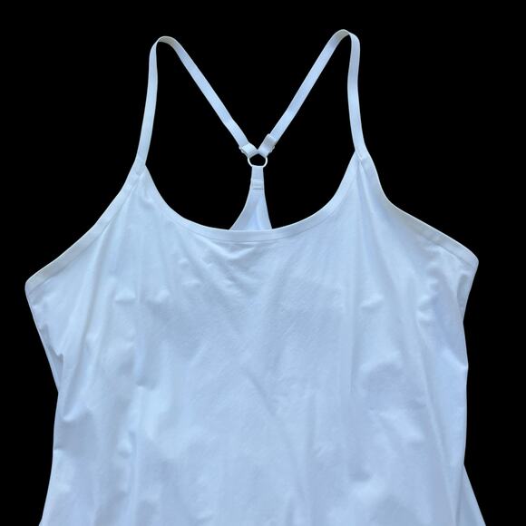 Outdoor Voices Dress Sz M White Racerback Lined Skort Exercise Athletic Tennis - Picture 2 of 11